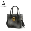 FOXER الصيف الخريف hh9 stبتقنية الكتف رسول حقيبة عالية الجودة بسيطة المرأة حقيبة يد صغيرة دلو بو الجلود حقيبة كروسبودي