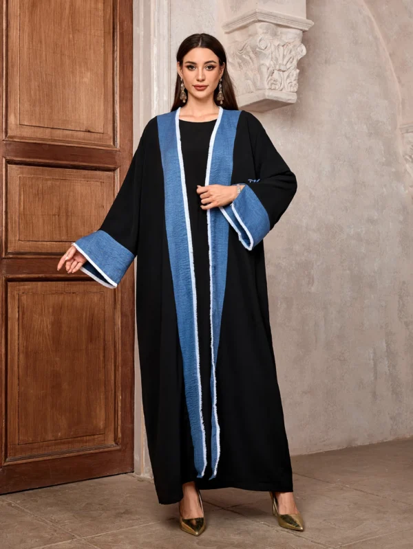 سترة إسلامية أنيقة من المملكة العربية السعودية للنساء لعيد دبي كيمونو عباية مفتوحة فستان شرابات ملابس عادية إسلامية تركية فاخرة